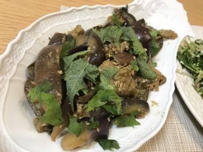 なすと青じそのナムル