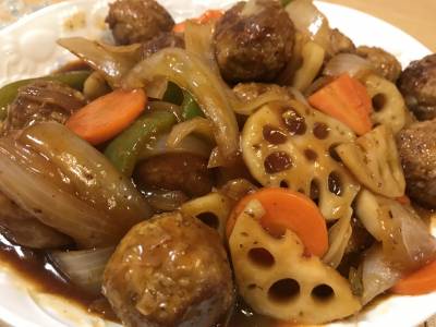 肉だんごの甘酢あん