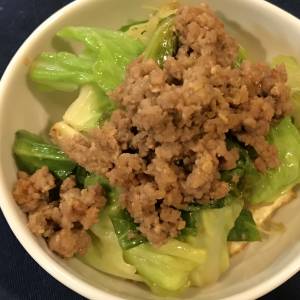 キャベツと厚揚げのみそ炒め