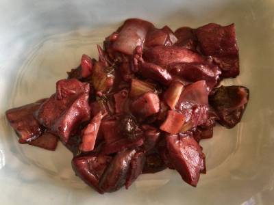 鶏の赤ワイン煮