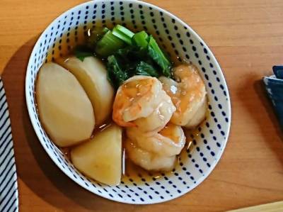 えびとかぶの炊き合わせ