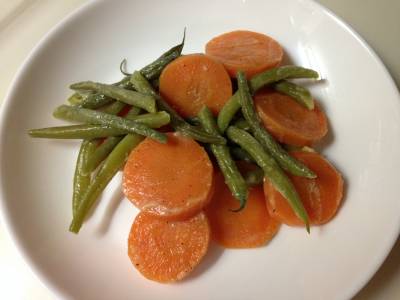 いんげんとにんじんのバター煮