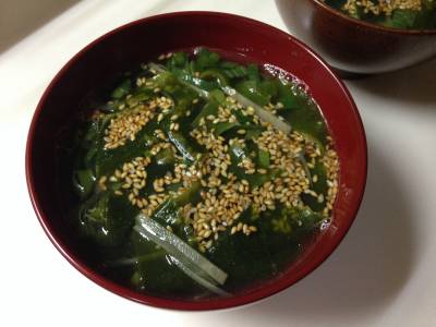 わかめの早うまスープ