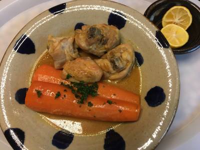 にんじんと鶏肉のブツ切り煮