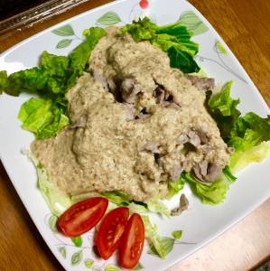 冷しゃぶの塩麹(こうじ)豆腐ソース