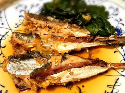 あじのピリ辛レンジ蒸し