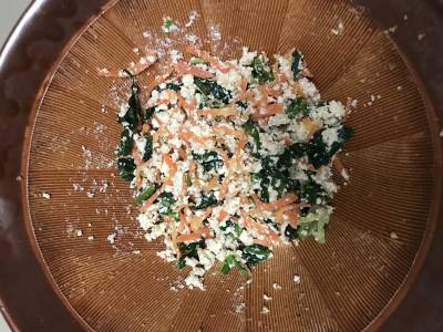 ホーレン草とコンニャクの白和え