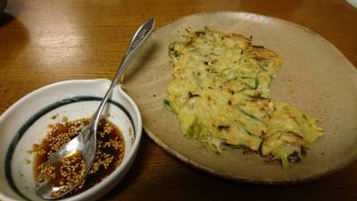 かきと細ねぎのフワもちチヂミ