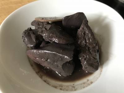 鶏レバーのしょうがワイン煮