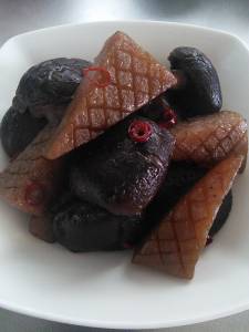しいたけとこんにゃくのピリ辛煮
