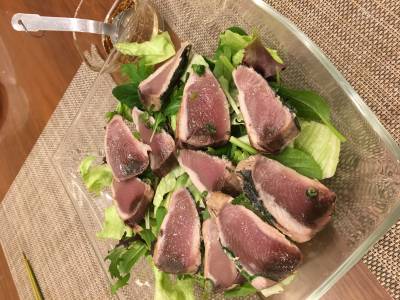 かつおのたたきサラダ