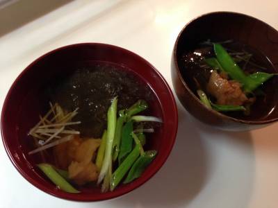 梅干しとろろのすまし汁