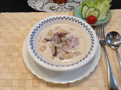 山芋のクリーミーパスタ