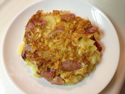 ソーセージのスペイン風オムレツ