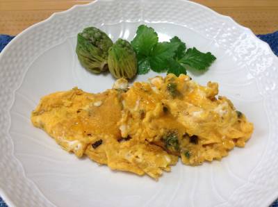 ふきのとうのオムレツ