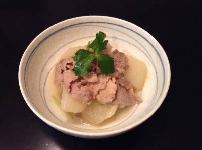 しょうが豚とかぶの煮びたし