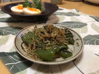 ピーマンのちりめんじゃこ炒め
