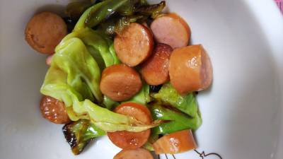 春キャベツとベーコンのオイル蒸し