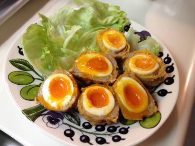 半熟卵のから揚げ