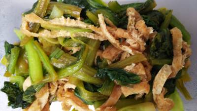 小松菜と油揚げの煮びたし