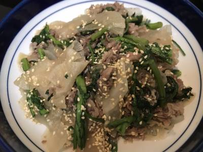 大根と牛肉のおかずナムル