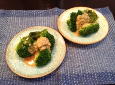 ゆで野菜のごまあえ