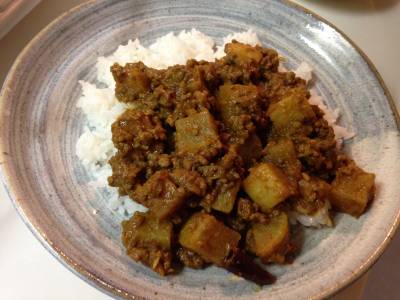 大根とひき肉のコロコロカレー