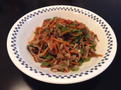 ピーマンと豚肉の黒こしょう炒め