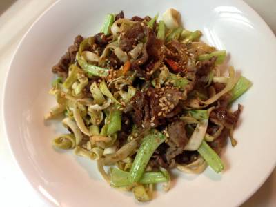 大根と牛肉のきんぴら