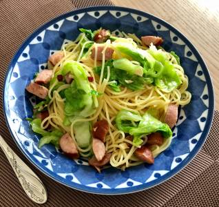 春キャベツのシンプルパスタ