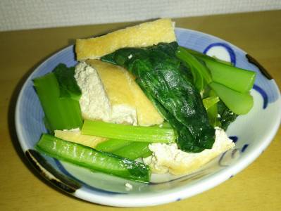 小松菜と油揚げの煮びたし