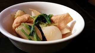 かぶと油揚げの煮びたし