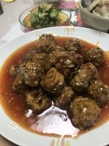 肉だんごの甘酢あん