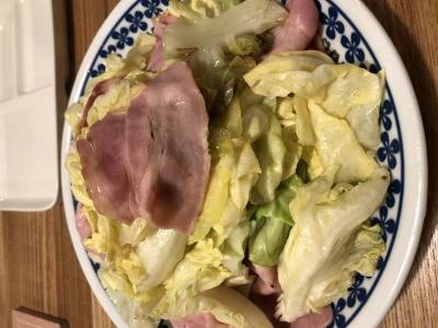 春キャベツとベーコンのオイル蒸し