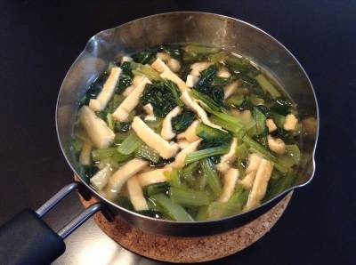 小松菜と油揚げの煮びたし