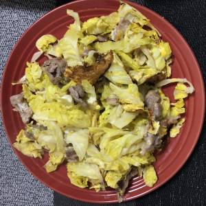 春キャベツの豚平焼き風