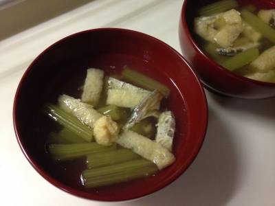 ふきと油揚げのすまし汁