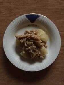 ゆでじゃがのなめたけあえ