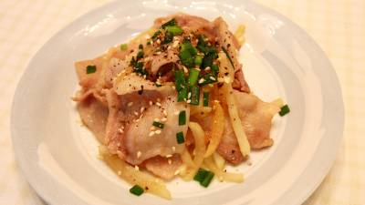 大根のしょうがじょうゆ炒め