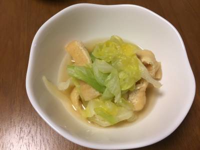 春キャベツと油揚げのサッと煮