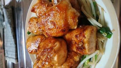 肉巻き豆腐のしょうが焼き