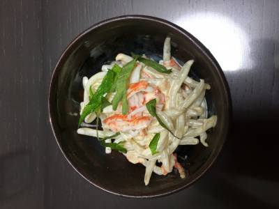 もやしとかにかまのからしマヨネーズ