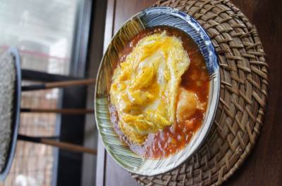 えびのチリソース ふんわり卵のせ