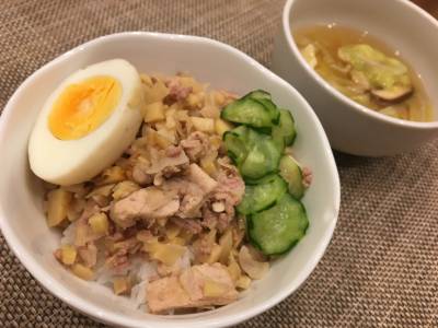 春野菜の台湾風そぼろご飯