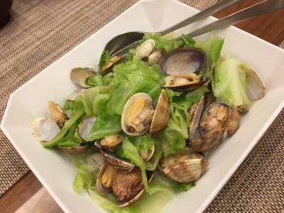 春キャベツとあさりのサッと蒸し