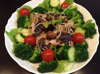 きのこの弱火ソテー