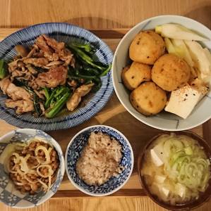 豚肉と小松菜のサッと炒め