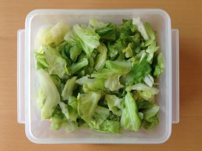 キャベツのザク切り蒸し