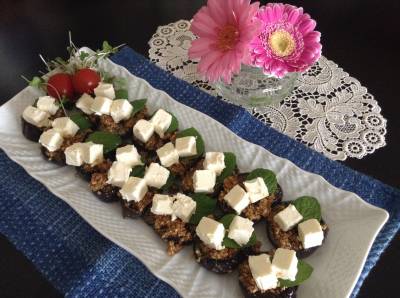 チーズとなすの白ごまあえ