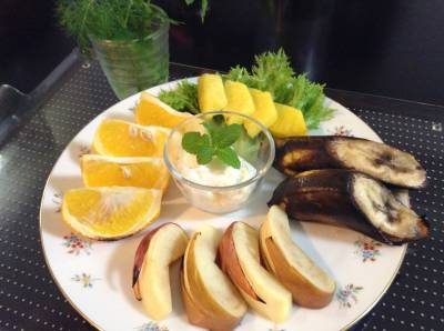 フルーツのホイル焼き